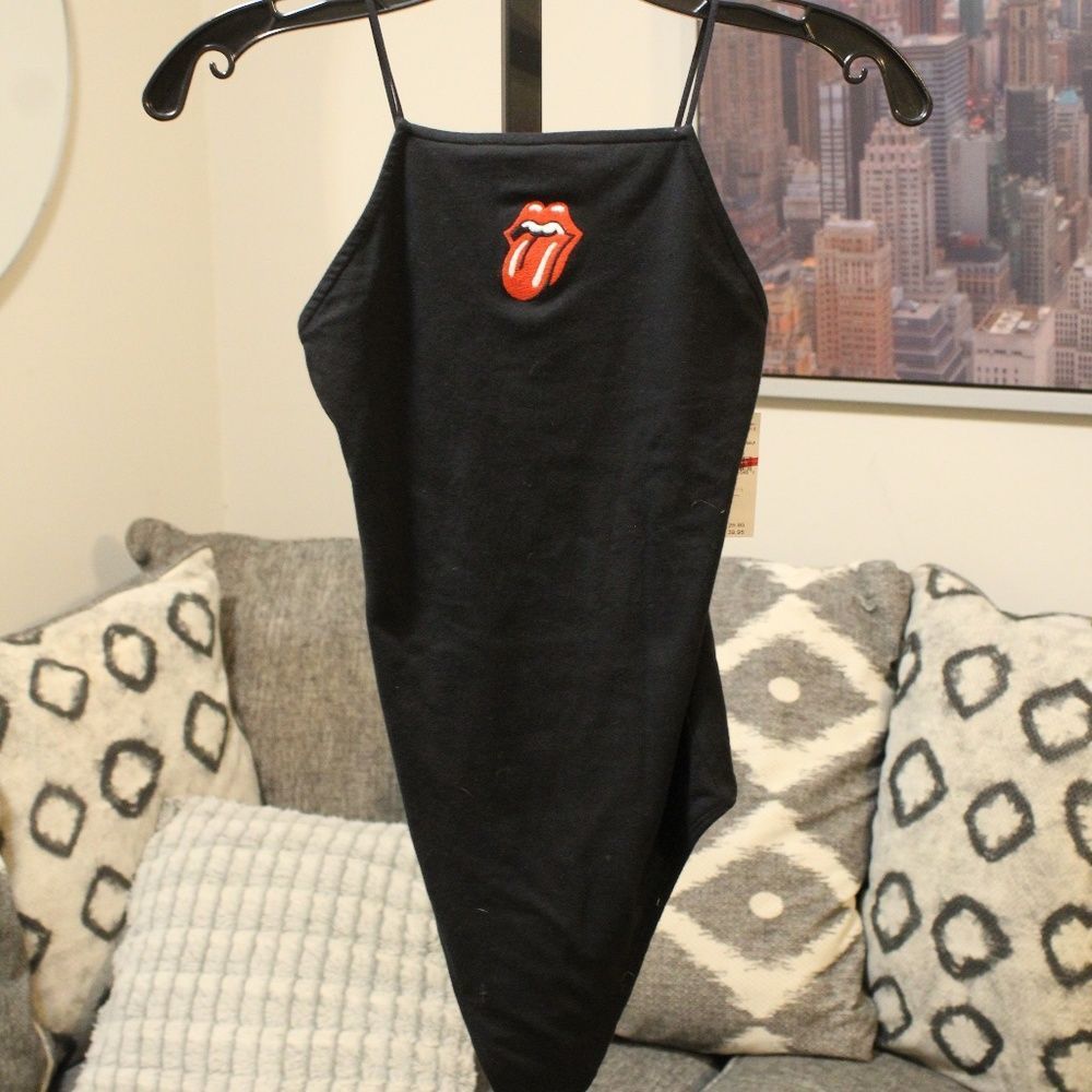 American Eagle square neck Rolling Stones bodysuit.  Sz. S